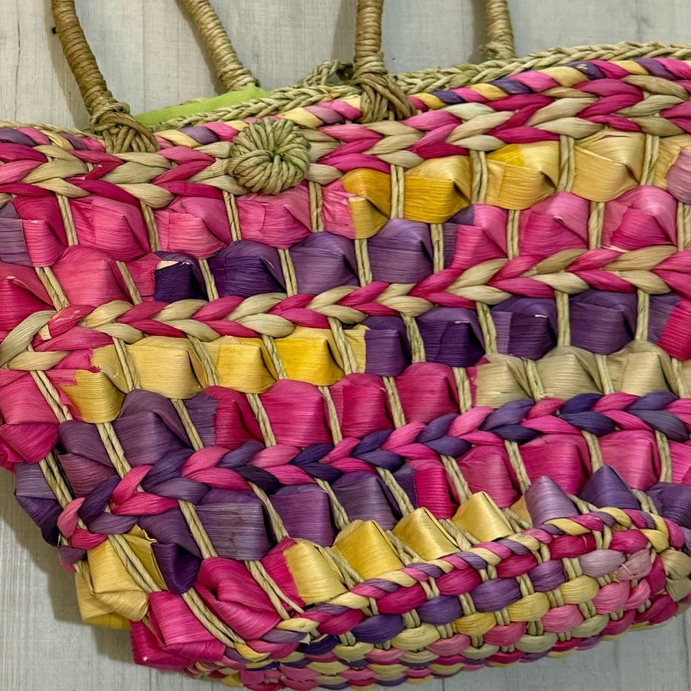 Colorful Woven Tote Bag